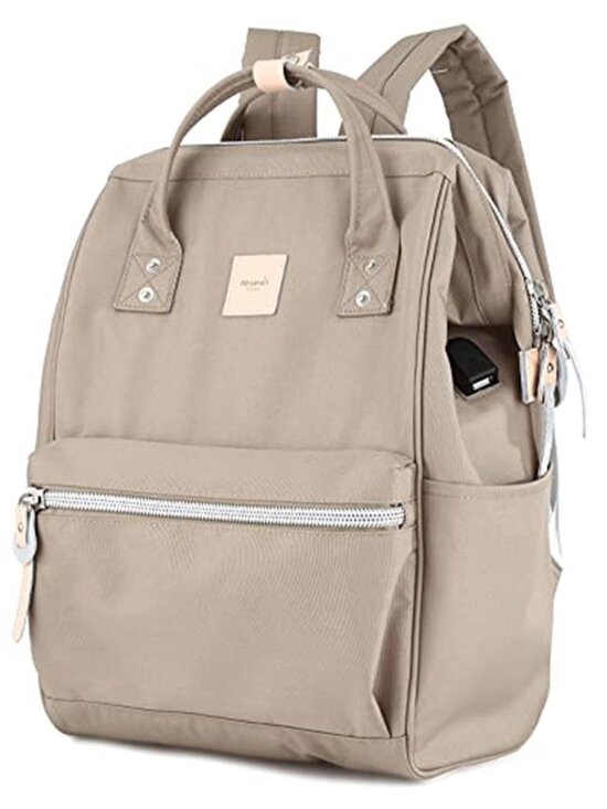 Laptop Backpack for Women Men Travel USB Charging Port Large Business Bag Khaki main image 4